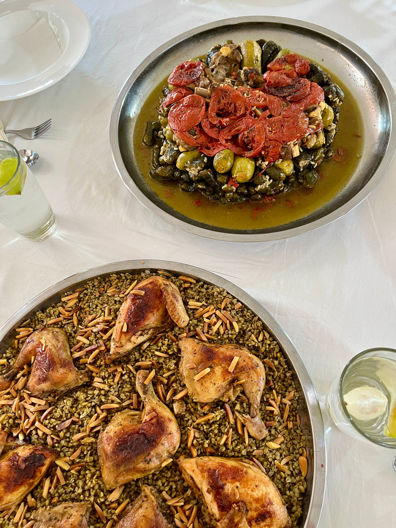 عزيمة Warak Dawali & Chicken Freekeh